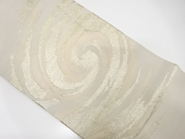 アンティーク　綴れ渦巻き模様織出し袋帯（材料）